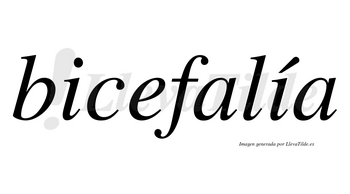 Bicefalía lleva tilde con vocal tónica en la segunda «i»