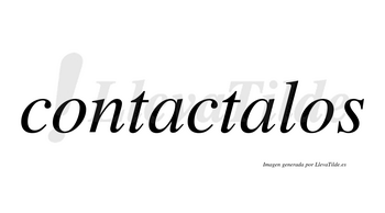 Contactalos  no lleva tilde con vocal tónica en la segunda «a»