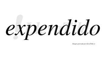 Expendido no lleva tilde con vocal tónica en la «i»
