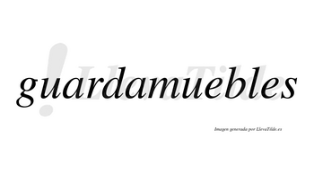 Guardamuebles  no lleva tilde con vocal tónica en la primera «e»