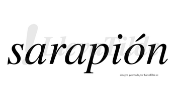 Sarapión  lleva tilde con vocal tónica en la «o»