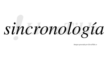 Sincronología  lleva tilde con vocal tónica en la segunda «i»