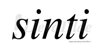 Sinti no lleva tilde con vocal tónica en la primera «i»
