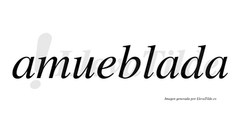 Amueblada no lleva tilde con vocal tónica en la segunda «a»
