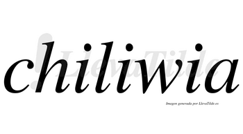 Chiliwia  no lleva tilde con vocal tónica en la segunda «i»