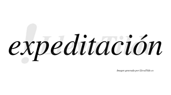Expeditación lleva tilde con vocal tónica en la «o»