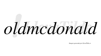 Oldmcdonald  no lleva tilde con vocal tónica en la «a»