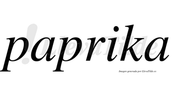 Paprika no lleva tilde con vocal tónica en la «i»