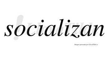 Socializan no lleva tilde con vocal tónica en la segunda «i»