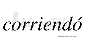 Corriendó  lleva tilde con vocal tónica en la segunda «o»