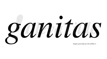 Ganitas no lleva tilde con vocal tónica en la «i»