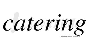 Catering no lleva tilde con vocal tónica en la «i»