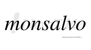 Monsalvo no lleva tilde con vocal tónica en la «a»