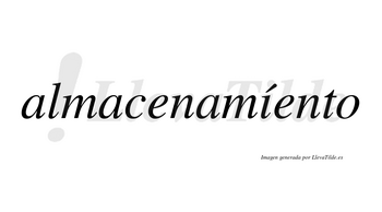 Almacenamíento lleva tilde con vocal tónica en la «i»