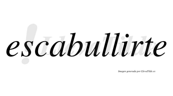 Escabullirte  no lleva tilde con vocal tónica en la «i»