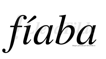 Fíaba  lleva tilde con vocal tónica en la «i»