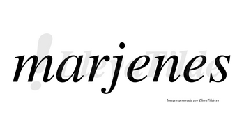 Marjenes  no lleva tilde con vocal tónica en la primera «e»