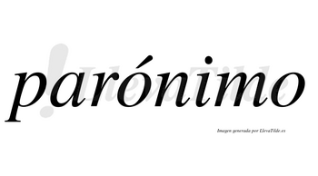 Parónimo  lleva tilde con vocal tónica en la primera «o»