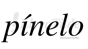Pínelo  lleva tilde con vocal tónica en la «i»