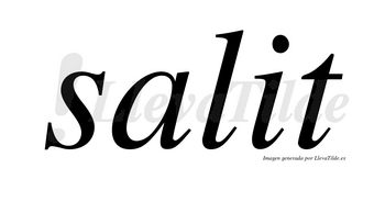 Salit no lleva tilde con vocal tónica en la «i»
