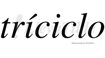 Tríciclo lleva tilde con vocal tónica en la primera «i»