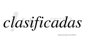 Clasificadas no lleva tilde con vocal tónica en la segunda «a»