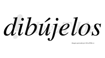 Dibújelos lleva tilde con vocal tónica en la «u»