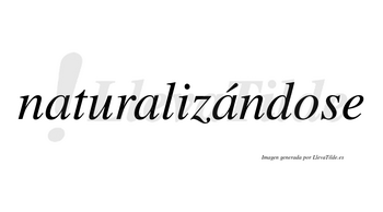 Naturalizándose lleva tilde con vocal tónica en la tercera «a»