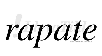 Rapate no lleva tilde con vocal tónica en la segunda «a»