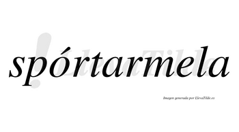 Spórtarmela  lleva tilde con vocal tónica en la «o»