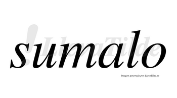 Sumalo  no lleva tilde con vocal tónica en la «a»