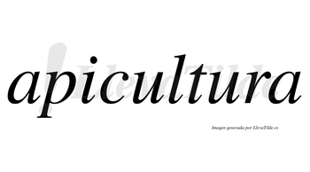 Apicultura  no lleva tilde con vocal tónica en la segunda «u»