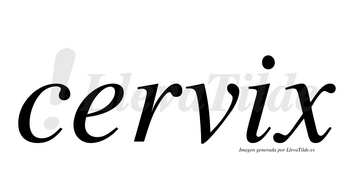 Cervix  no lleva tilde con vocal tónica en la «i»
