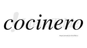 Cocinero  no lleva tilde con vocal tónica en la «e»