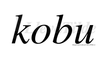 Kobu  no lleva tilde con vocal tónica en la «o»