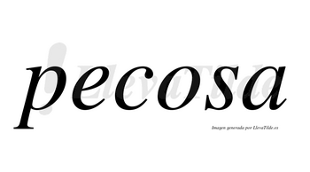 Pecosa no lleva tilde con vocal tónica en la «o»
