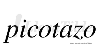 Picotazo  no lleva tilde con vocal tónica en la «a»