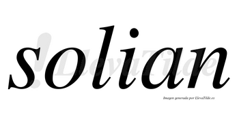 Solian no lleva tilde con vocal tónica en la «o»