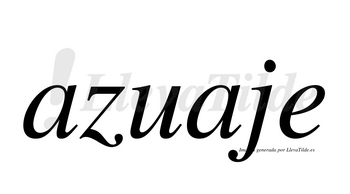 Azuaje  no lleva tilde con vocal tónica en la segunda «a»