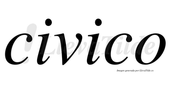 Civico no lleva tilde con vocal tónica en la segunda «i»