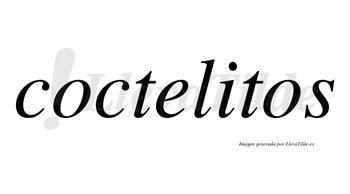 Coctelitos no lleva tilde con vocal tónica en la «i»