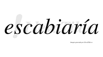 Escabiaría  lleva tilde con vocal tónica en la segunda «i»