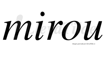Mirou no lleva tilde con vocal tónica en la «i»