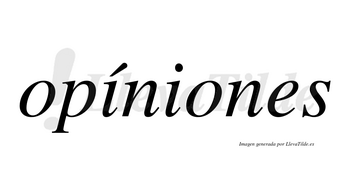 Opíniones lleva tilde con vocal tónica en la primera «i»