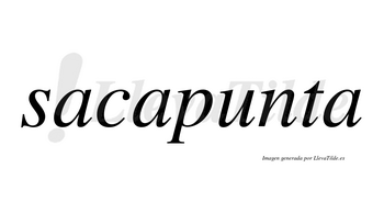 Sacapunta  no lleva tilde con vocal tónica en la «u»