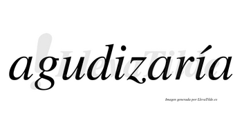 Agudizaría  lleva tilde con vocal tónica en la segunda «i»