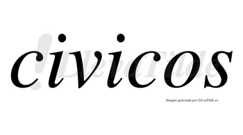 Civicos no lleva tilde con vocal tónica en la segunda «i»