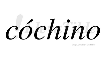 Cóchino  lleva tilde con vocal tónica en la primera «o»