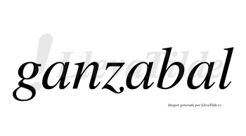 Ganzabal  no lleva tilde con vocal tónica en la tercera «a»