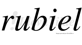 Rubiel no lleva tilde con vocal tónica en la «e»